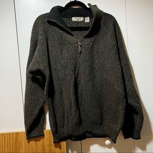 men’s quarter zip knitted sweatshirt great plains